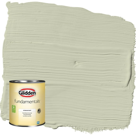 Glidden Fundamentals Only Olive / Green Semi-Gloss Interior Paint, 1 Quart