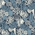 thumbnail image 2 of Mainstays 15.5"D x 17"W Blue Coastal Coral Rectangle Outdoor Seat Pad (1 Pack), 2 of 9
