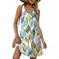 thumbnail image 2 of Short Dress for Women Sleeveless Crew Neck Floral Casual Print Plus Size Sundresses Beach Cover Ups M, 2 of 6