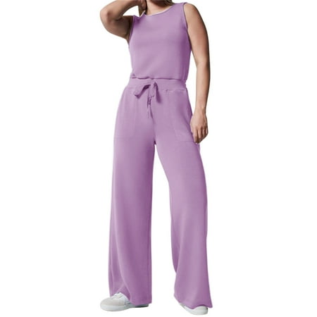 

Casual Jumpsuits For Women Button Lace Up Short Sleeve Light Rip Straight Romper Beige L