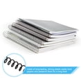 thumbnail image 3 of Uxcell 10mm(3/8") Plastic Spiral Binding Coils, 50 Pcs Binding Spirals 75 Sheet Capacity, Black, 3 of 6