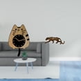 thumbnail image 2 of Reloj de pared,Reloj de pared decorativo con forma de gato para sala de estar silenciosa,Reloj de pared de madera,decoración moderna,esculturas de leopardo,Figura decorativa de leopardo, 2 of 8