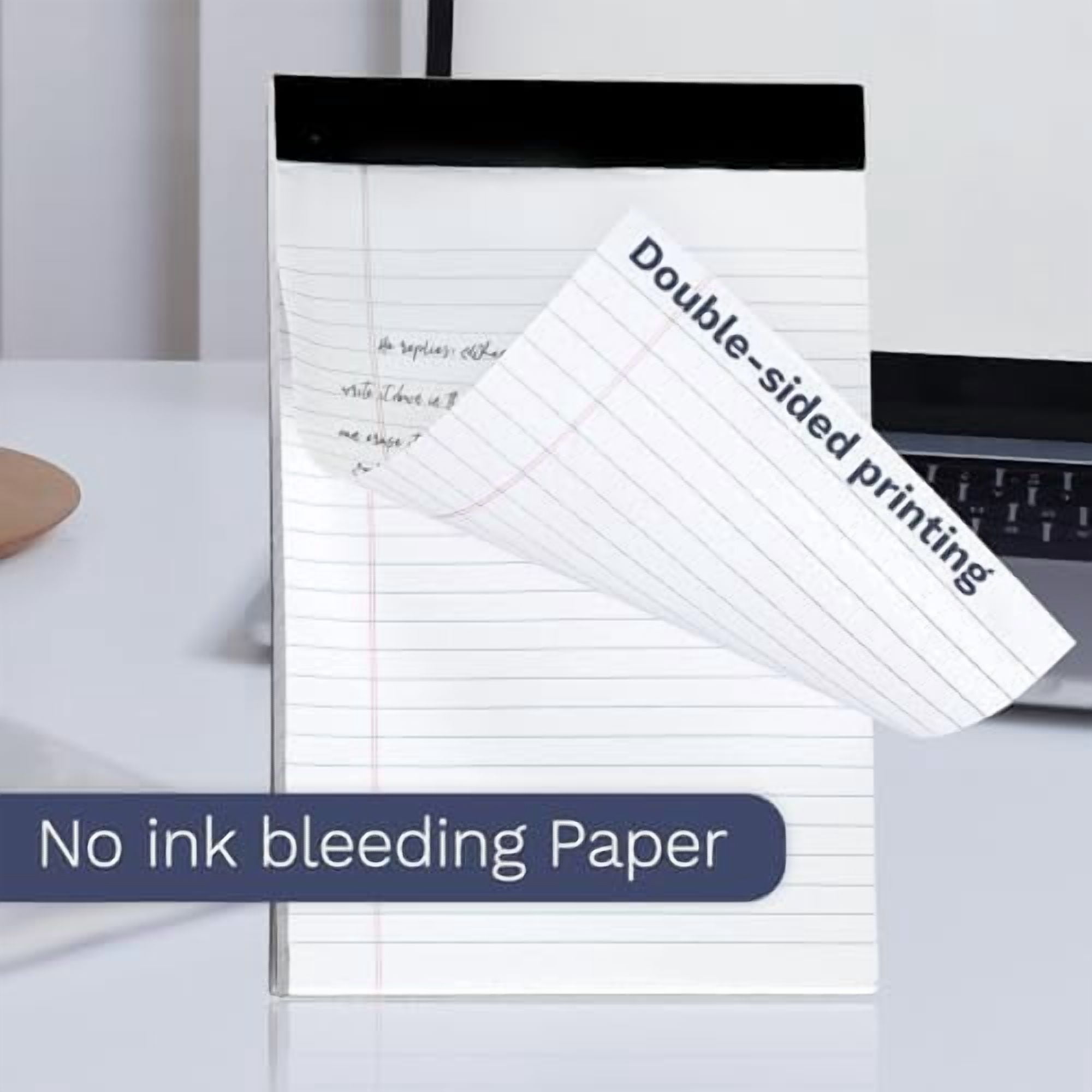 Tekola Note Pads 5x8 12 PCS, Small Legal Pads 5x8 White College Ruled for Work, Perforated White Legal Notepads Lined Paper - 30 Sheets Per Notepad