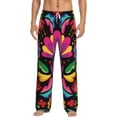 thumbnail image 2 of Kdxio Colorful Floral Embroidery Mexican Print Men's Sleep Pajama Pant Lounge Pants with Pockets, 2 of 8