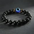 thumbnail image 4 of Eye Bracelet Stretch Beaded for Women & Men, Handmade Protection Bracelet with Black Beads for Good Luck, Spiritual Gift for Teens, Friends, Unisex Adjustable Chakra Jewelry, 4 of 6