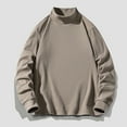 thumbnail image 2 of Men's Fleece Lined Pullover Turtleneck Warm Long Sleeve Sweatshirt Running Gym Workout Winter Thermal Basic Shirts, 2 of 7