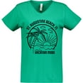 thumbnail image 3 of Inktastic Summer Vacation Mode St. Augustine Beach Florida Women's V-Neck T-Shirt, 3 of 5