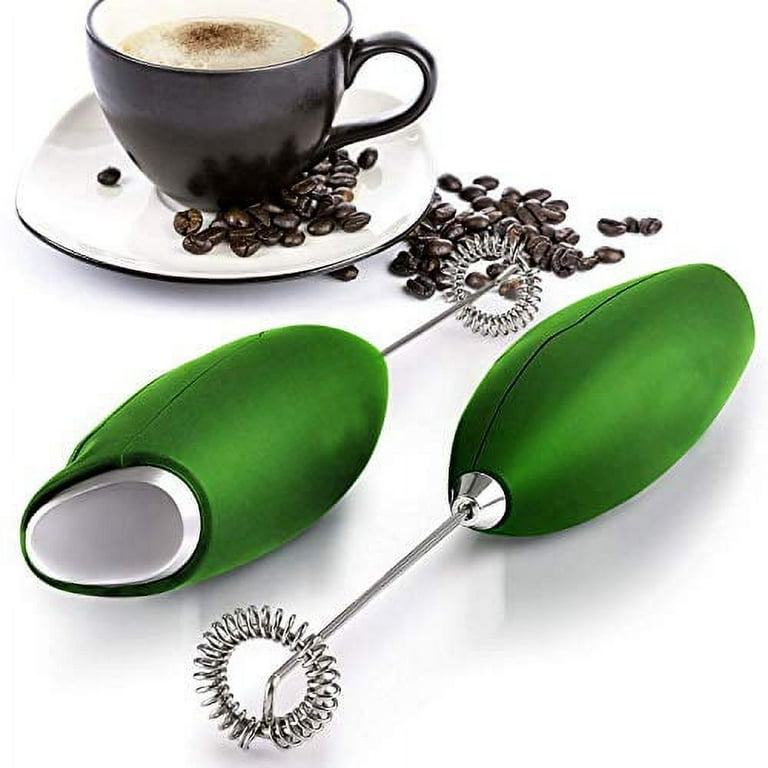 Zulay Kitchen Potente Montalatte A Doppia Frusta Portatile, Con Supporto, Frusta Per Caffè, Mini Schiumatrice Per Latte, Matcha, Frappè, Cioccolata Calda E Cappuccino (cristallo Di Quarzo