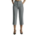 thumbnail image 6 of Gfyviroh Dressy Capri Pants for Women High Waist Straight Leg Business Pants Elegant Solid Lightweight Cropped Slacks, 6 of 7