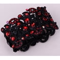 thumbnail image 2 of Women Floral Pattern Stretch Cuff Bracelet Fit Wrist Circumference 6 to 7.5 inch, 2 of 5