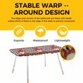 thumbnail image 4 of Valentine's Day Table Cloths for 8 Foot Rectangle Tables, Retro Gnomes Love Rose Wooden Plaid Patio Waterproof Elastic Fitted Tablecloths, Washable Rectangular Table Cover for Camping, 4 of 8