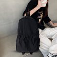 thumbnail image 1 of Bolso De Estudiantes Mochila de gran capacidad para mujer, de nailon, a la moda, para niñas y niños, mochilas escolares (negro), 1 of 5
