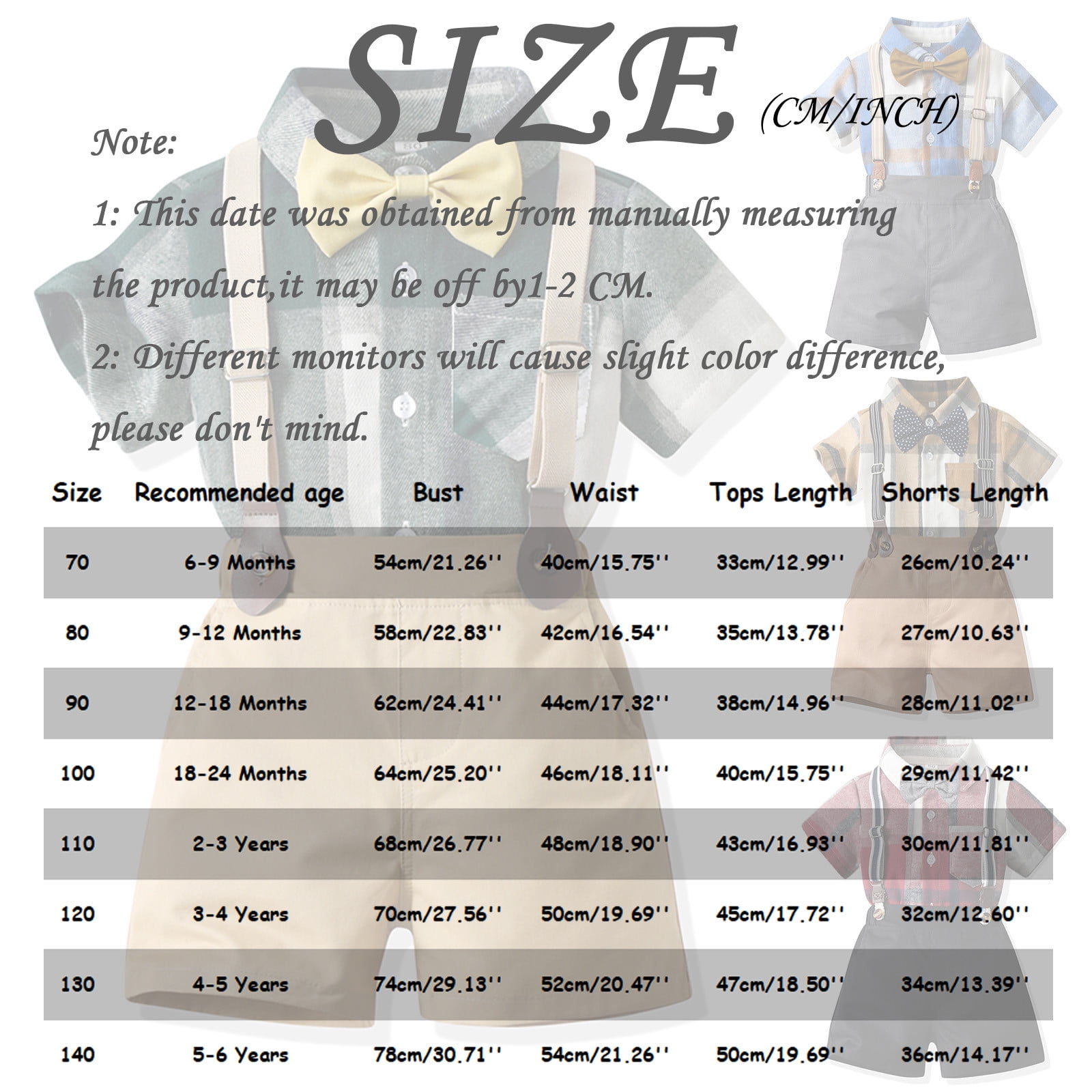 Kids Suit Dress Shirt + Suspender Pants + Bowtie 3 Pieces Gentleman Outfit Set Boys Outfits for Boys 4-5 Years