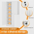 thumbnail image 4 of STANI Metal Storage Cabinet, 71” Tall Steel Cabinets with Locking Door and 5 Adjustable Shelves, Steel Classic Storage Cabinet for Home, School, Office, Garage, 4 of 9