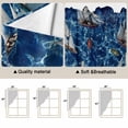 thumbnail image 5 of Swag Valance Curtains for Windows, Coastal Boat Ocean Light Filtering Kitchen Curtains with Rod Pocket, Coastal Sea Waves Summer Decorative Window Treatment Valances for Living Room, 36x36 - 2 PCS, 5 of 9