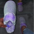 thumbnail image 3 of Plus Size 35-43 Shoes for Women Winter Warm Rhinestone Fur Slippers Female Indoor Soft Lady Home Slipper Zapatos De Mujer Slides (Pink,42), 3 of 7