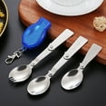 thumbnail image 2 of CIYISON Folding Spoon Fork Sporks Stainless-Steel Pocket Tableware Protable Camping Utensil for Outdoor Hiking Picnic Barbecue, 2 of 17