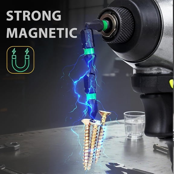 NDIUG-1" Square Drive Screwdriver Bit#2, Magnetic Robertson SQ2 Bits 25 Pcs