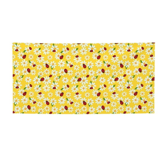 Picia Chamomile And Ladybug Pattern Party Banner, Festive Decoration, Holiday Banner, Celebration Decor, Event Banner, Reusable Party Banner-Small