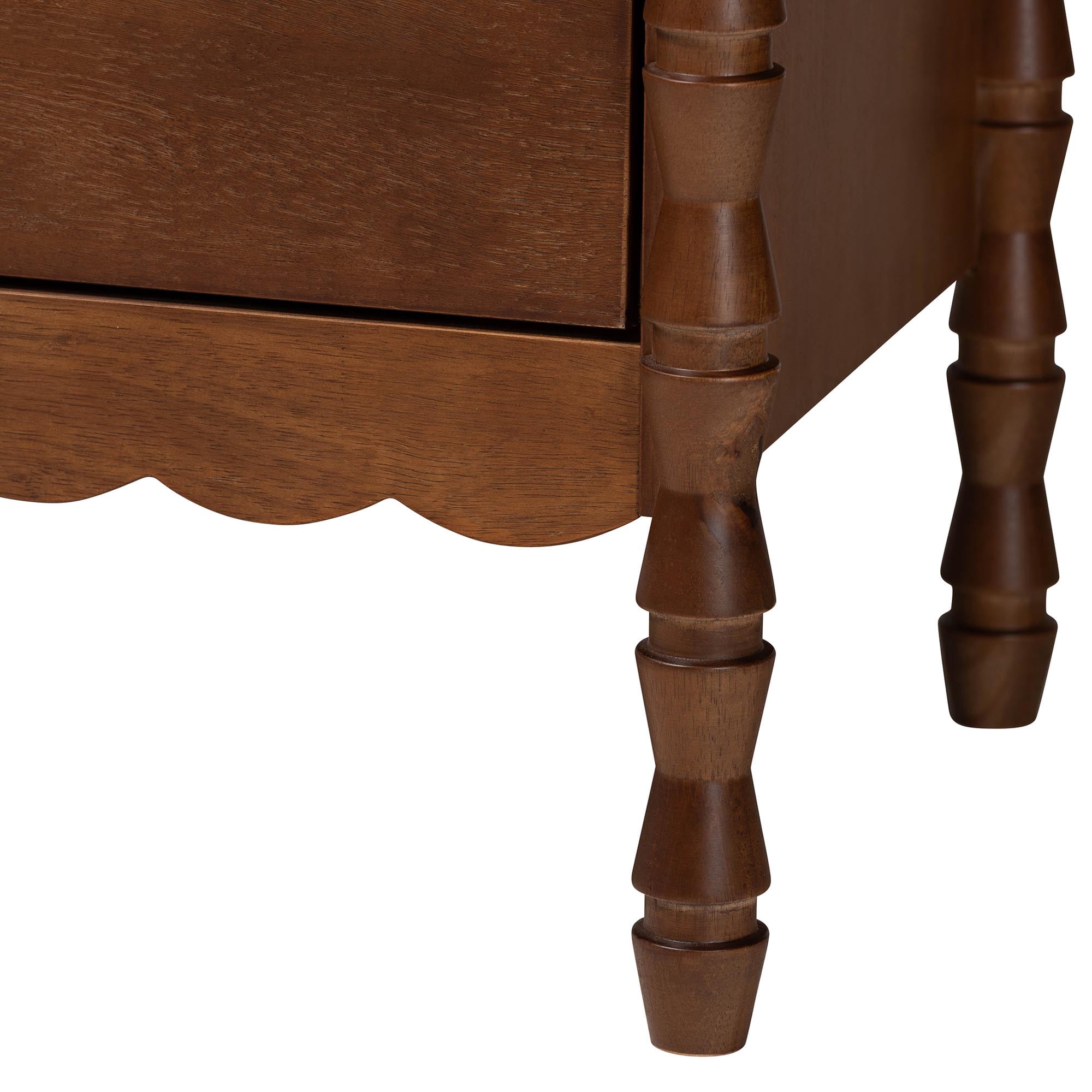 Baxton Studio Danette Modern Chest, 4-Drawer, Walnut Brown