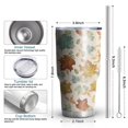 thumbnail image 6 of 30oz Autumn Fall Leaves Pattern Tumblers Stainless Steel Tumbler with Lid and Straw,Vacuum Insulated Double Wall Travel Tumbler Cups Mug with Cleaning Brush for Coffee,Tea, 6 of 7