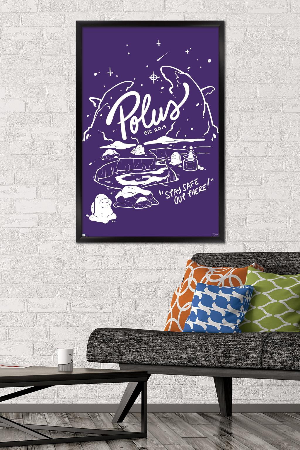 Among Us - Stay Safe Out There Wall Poster, 22.375" x 34" Framed