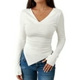 thumbnail image 2 of Womens Tops Long Sleeve Shirts Fall Fashion Clothes Casual Blouses Trendy White S, 2 of 4