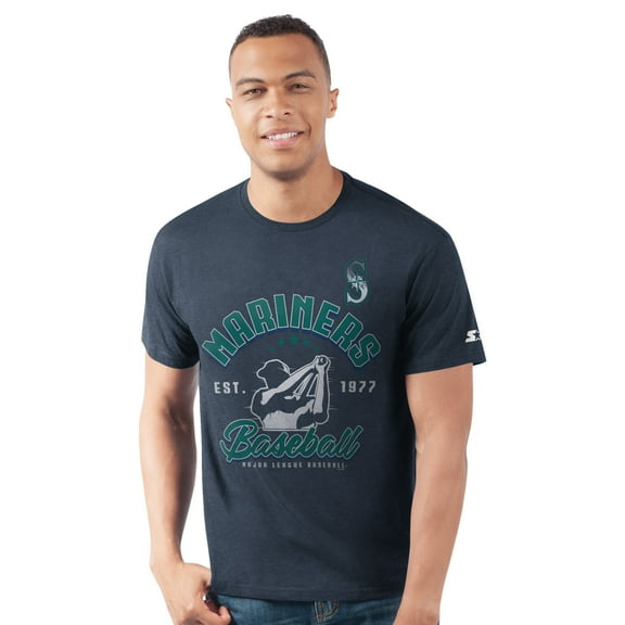 Men's Starter Navy Seattle Mariners Prime Time Batter T-Shirt