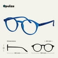 thumbnail image 2 of OPULIZE REY Reading Glasses - 3-Pack - Retro Round Frame - Matte Blue, Green, Red - Mens Womens - Spring Hinges - RRR56-36Z - +1.50, 2 of 6