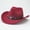 Wine, variant on dgysar Western Cowboy Hat Woven Cattleman Style Sun Hat with Beaded Accents, Unisex Black 1PC