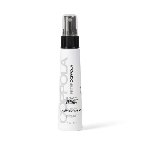 Peter Coppola Just Blow - Spray protector de calor para cabello más suave y liso - Reduce las condiciones de tiempo de secado y añade brillo Tamaño de viaje 2 oz