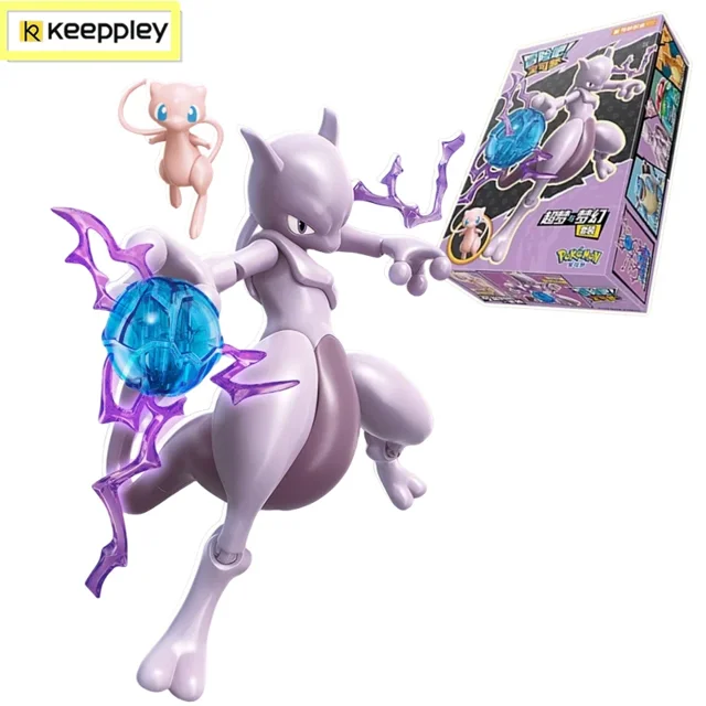 Keeppley Pokemon Battle Building Blocks Lucario Charizard Mewtwo Blastoise Greninja Assembly 3D Model Mini Brick Figure Toys K20249 No Box