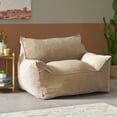 thumbnail image 2 of GDF Studio Calef Modern Velveteen Bean Bag Chair with Armrests, Taupe, 2 of 7
