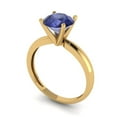 thumbnail image 2 of Clara Pucci 14K Yellow Gold 1.5ct Tanzanite Solitaire Ring for Women, 2 of 8
