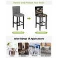 thumbnail image 3 of Farmhouse Flowers Bar Stool Covers Set of 4, Spring Vintage Botanical Floral Stretch Washable Bar Chair Covers with Backs, Removable Pub Counter Height Chair Cover for Kitchen Dining Room Cafe, 3 of 7