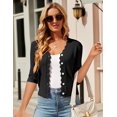 thumbnail image 2 of Women's Long Sleeve V-Neck Button Down Cardigan Knit Shrugs Sweater, 2 of 7