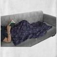 thumbnail image 5 of Nature Soft Flannel Fleece Throw Blanket, Abstract with Continuous Branched Herbs, Cozy Plush for Indoor and Outdoor Use, 60" x 80", Dark Purple Baby Pink, by Ambesonne, 5 of 5