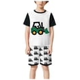 thumbnail image 5 of Gubotare Kids Pajamas Kids Boy Pajamas 2 Piece Short Sleeve PJs Set Toddler Pajama Clothes Sets Summer Sleepwear Size 6-7 (Green,6-7 Years), 5 of 6