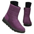 thumbnail image 3 of XIMIN Women’s Winter Boots Waterproof Snow Booties Mid Calf Boots with Zipper Warm Faux Fur Lined Cozy Comfortable Anti-Slip Sole Stylish Outdoor Shoes, 3 of 8