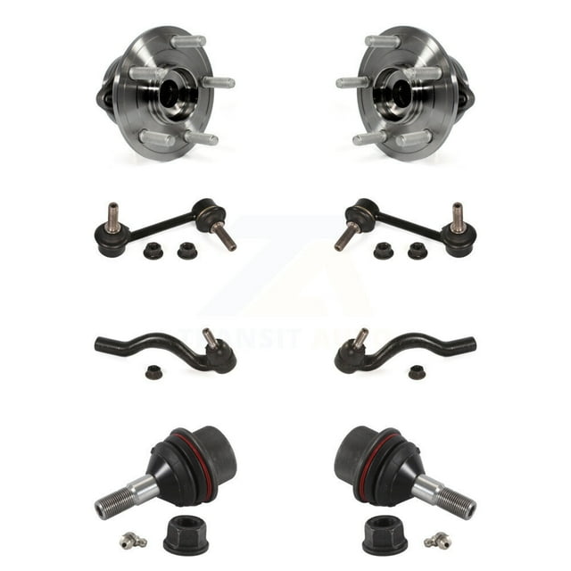 Transit Auto Front Hub Bearing Assembly Lower Ball Joint Outer Tie Rod End Sway Bar Stabilizer Link Kit (8Pc) for Car Jeep Grand Cherokee Dodge Durango - Left Right Side (Driver Passenger) K7T-109406
