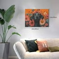 thumbnail image 2 of Balery Sunflower Black Dog Pattern Canvas Decorative Picture – 30x40in Premium Wall Art, Modern Canvas Print for Home Decor（Horizontal）, 2 of 6