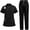 black, variant on Scrub Set Soft Top and Joggers Pant for Pet Groomer Beauty Salon SPA Cosmetology