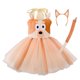 thumbnail image 1 of Vestido de princesa de malla azul de anime de alce de 80-150 cm, bonito vestido de fiesta de cumpleaños para niña, traje de cosplay, actuación en el escenario, regalo para niña perro de bingo, 1 of 6