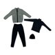 thumbnail image 2 of Ropa de hombre perfecl abrigo de invierno pantalones camiseta sombrero 1:6, 2 of 5