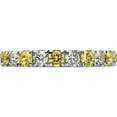 thumbnail image 3 of 14K White Gold Lab Grown Dia Si1/Si2 G H I & Cr Yellow Sapp Eternity B (2 X 3.26) (Size 5.5) Made In India et0050-cys-100-55wlg, 3 of 5