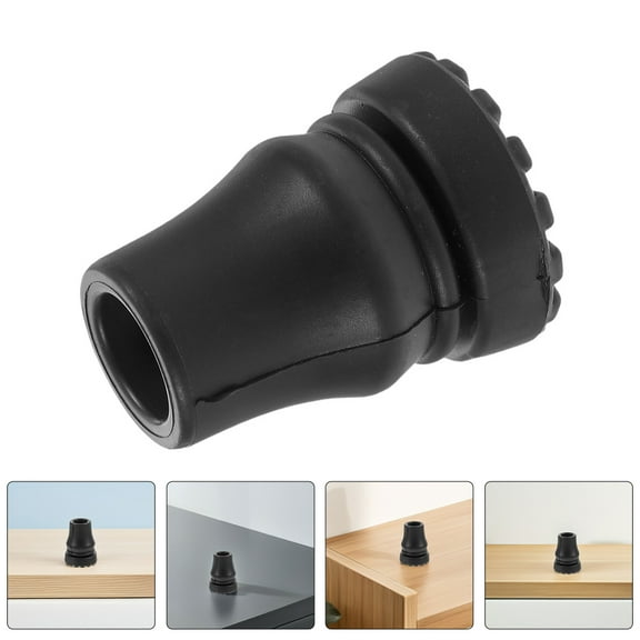 OUNONA 4pcs Walking Stick Tips Non-Slip Crutch Pads Anti-Skid Hiking Pole Tip Replacement Parts for Trekking Pole Walking Sticks and Crutch