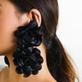 thumbnail image 2 of Joyería personalizada con cadena larga de diamantes y clip de oreja de flor para mujer, moda de color con borlas y gancho de oreja de flor, diseño único, buen material, 2 of 6