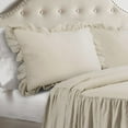 thumbnail image 4 of Lush Decor Ruffle Skirt Bedspread Neutral 3Pc Set Full, 4 of 6