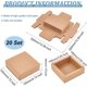 thumbnail image 2 of Paquete de 20 cajas de cartón kraft marrón, tamaño 12 x 12 x 4 cm, ideales para regalos, galletas, bodas, fiestas o como empaque para joyería., 2 of 6