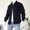 #Dark Blue, variant on DPTALR George Men's Winter Long Sleeve Jacket with Button Closure ,Pockets & Turn-Down Collar,Gray,Big and Tall Men XL